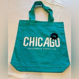 Tracksmith Chicago Marathon 2025 Teal Chicago Tote NWOT